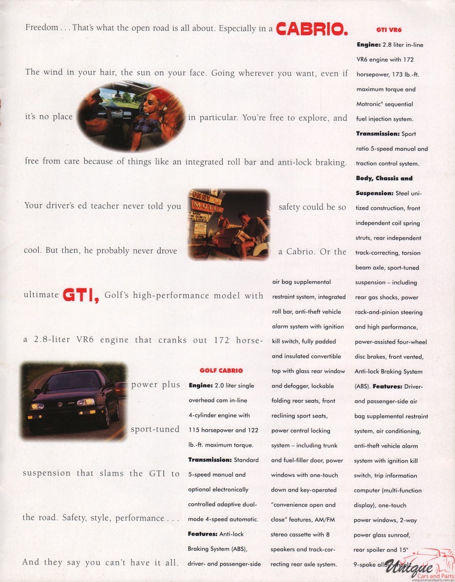 1994 VW Full Line Brochure Page 4